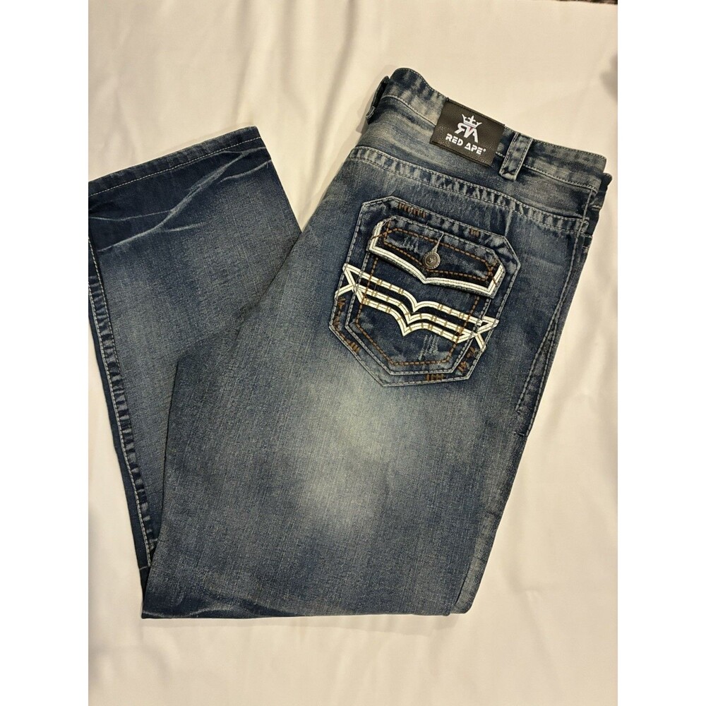 VTG Red Ape Jeans Y2K Mens 44x32 Baggy Skater Denim Streetwear Hip Hop NWT